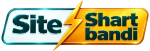 لوگوی سایت شرط بندی با نوشته Site Shart bandi و جرقه زرد
